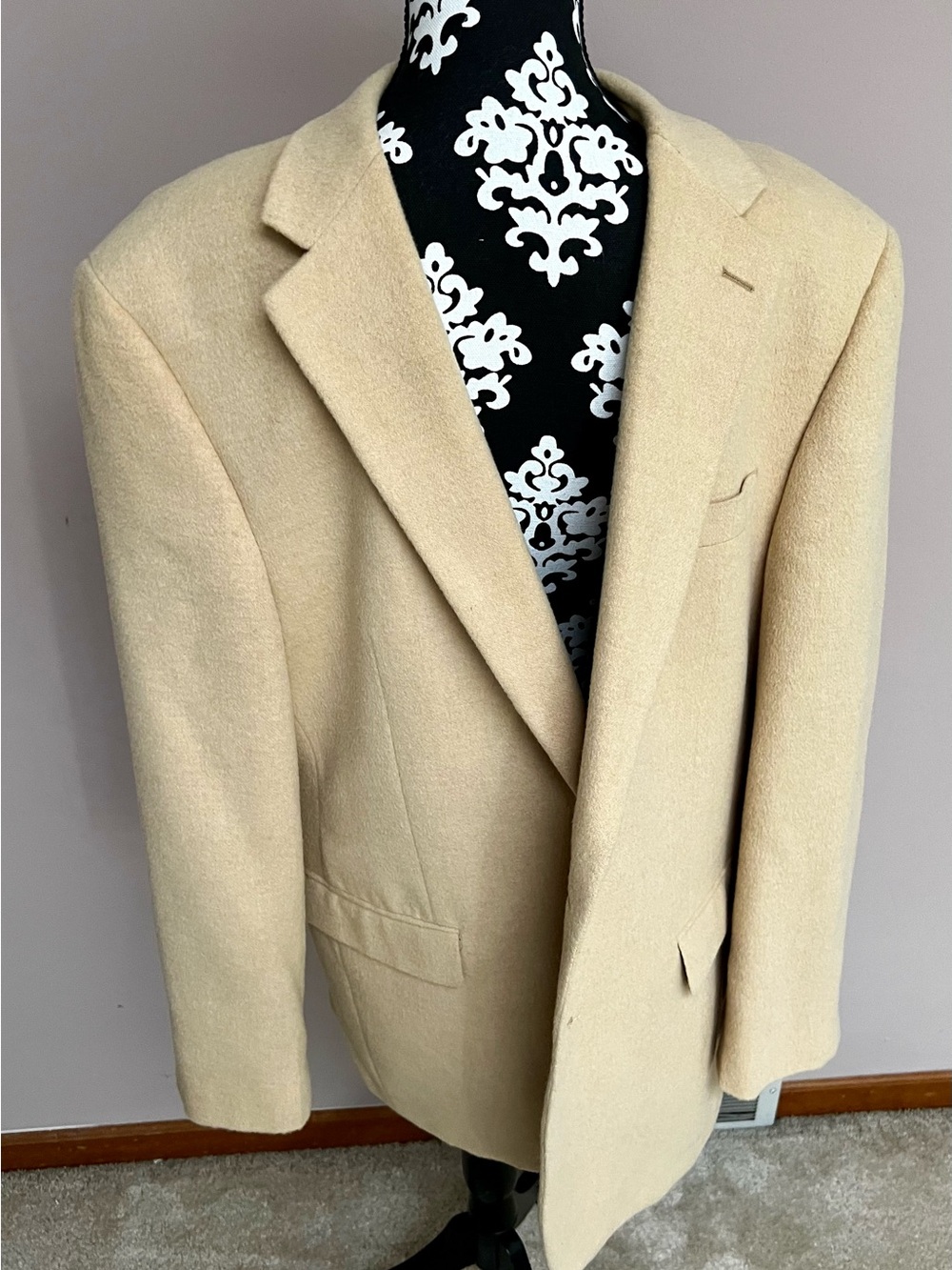CHAPS Vintage Men’s Camel Hair Two-button Tan Blazer